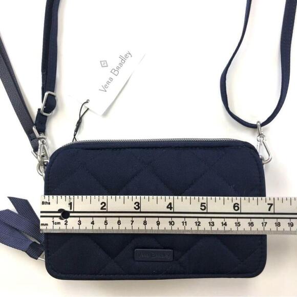 Vera Bradley navy quilted All In One RFID cross body purse - Picture 7 of 11